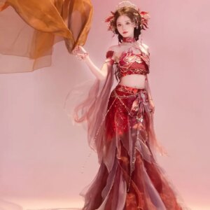 Like A Dream, I Saw The Hanfu Female Character ‘Yaoji’ In Chinese Style, Fairy Like Atmosphere, Exotic Style, Heavy Industry