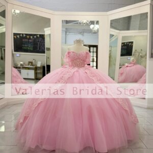 Pink Quinceanera Dresses 2025 Tiered Lace Applique Beading Sweet 16 Birthday Party Gowns vestidos de 15 quinceañera Customized