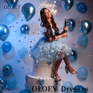 OLOEY Exquisite Short Party Prom Dresses Floral Lace Off Shoulder Princess Cocktail Dress Formal Evening Gowns Customized