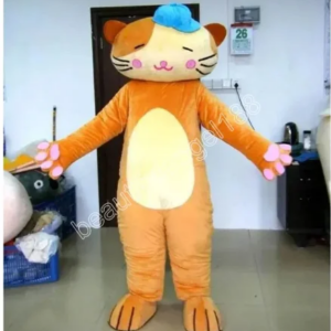 New Adult Hot Sale Foam Yellow Cat Doll Fancy Cartoon Mascot Costume Plush Christmas Fancy Dress Halloween Mascot Costume