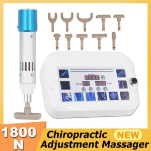1800N Electric Chiropractic Ajusting Tools 10 heads Massage Spine Correction Tennis Elbow Pain Relieve Chiropractic Massager