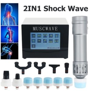 2in1 Portable Shockwave Therapy Machine Physiotherapy Equipment Shock Wave Therapy Machine Pain Relief Body Relax Vibrator Massa