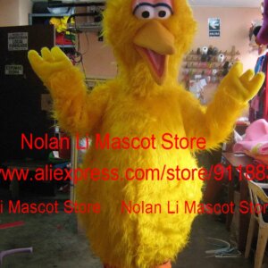High Quality EVA Luxury Plush Yellow Bird Mascot Costume Film Props Show Walk Cartoon Suit Role Play Adult Size Holiday Gift 213