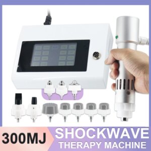 300MJ Shockwave Therapy Machine Relieve Limb Muscle Pain Deep Body Massage Instrument Pain Relief ED Treatment Portable