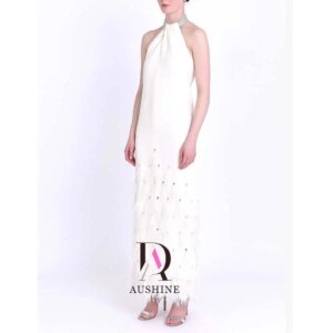 Aushine Dress Luxury Birthday Evening Dress Ankle Length Sleeveless Summer Elegant Wedding Party Gowns For Women Arab 2024Fu