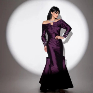 Little Daisy Customized Classic Modern Style Formal Evening Off The Shoulder A-line Beading Pleats Bespoke Occasion Dresses