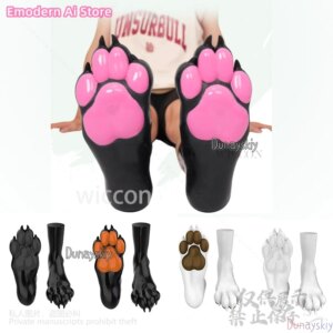 Anime Furry Cosplay Colored Silicone Dog Socks Cover Jirai Kei Puppy Plays For Man Woman Cutecore Cute Sexy Roleplay Customized