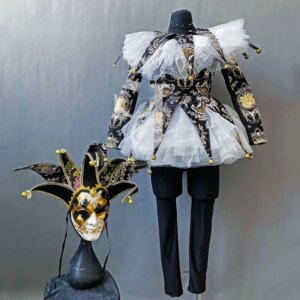 Halloween Cosplay Party outfit Stage Show Black clown costume GOGO Tutu Dress Palace Costume Pole Dance Costumes
