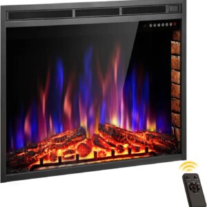 Electric fireplace inserts, freestanding and built-in heaters, remote control, individual flame control