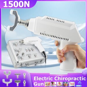 Electric Chiropractic Adjusting Tool Correction Gun Intensity Therapy Instrument Cervical Correction 8 Heads Adjustable 1500N