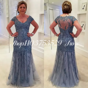 Luxury Mother Of The Bride Gowns 2025 Elegant Halter Sheer V-Neck Lace Wedding Party Dresses Formal Occasion Dresses Customised