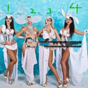 Bar GOGO costume white theme series costume high-end party costume