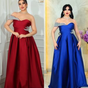 Customized Evening Satin Draped Sequined Pleat Quinceanera A-line Off-the-shoulder Bespoke Occasion Gown Long Dresses