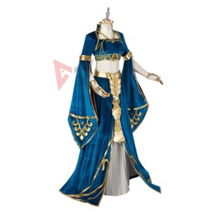 New The Legending Of Zeldao Breath Of The Wild Princess Dress Cosplay Costume Blue Set For Game Party Custom Made