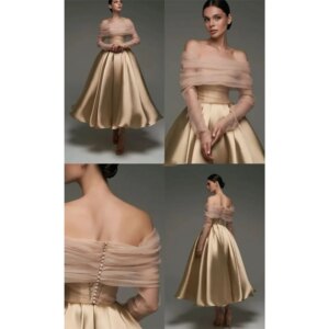 Elegant Wedding Party Simple Dresses Off The Shoulder A Line Sleeveless High Quality Floor Length Pretty Evening Marriage Gowns