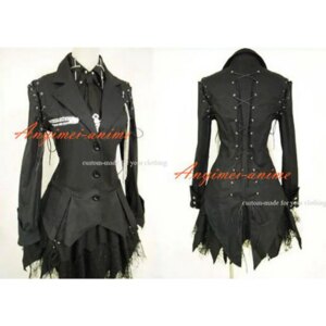 fondcosplay hiphop Gothic Tripp Lolita punk fashion black cotton jacket coat skirt cosplay costume CD/TV[CK1143]
