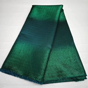 Green 2024 High Quality Damask for Wedding Evening Dresses New Arrival African Brocade Lace Fabric Jacquard Organza Fabric