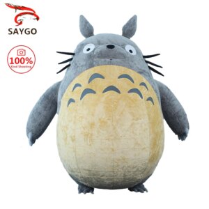 SAYGO Cartoon Totoro Inflatable Plush Costume Adult Character Cosplay Halloween Carnival Mascot Costume Party Set