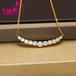 CADERMAY Custom Sterling Silver S925 Round Cut Moissanite Pendant Necklace Diamond for Women Engagement Fine Jewelry Gift