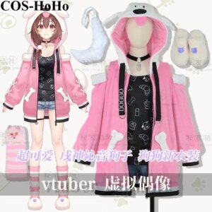 COS-HoHo Anime Vtuber Hololive Inugami Korone Doggo Lovely Uniform Cosplay Costume Party Outfit Casual Clothing For Women NEW