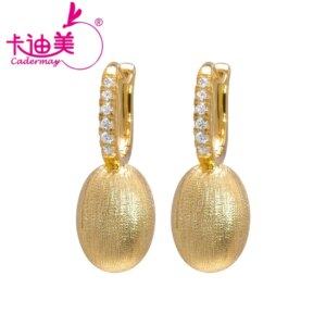 CADERMAY S925 Sterling Silver Rose Gold Moissanite Dangle Earrings For Women Bean Shape Trendy Party Wedding Gifts
