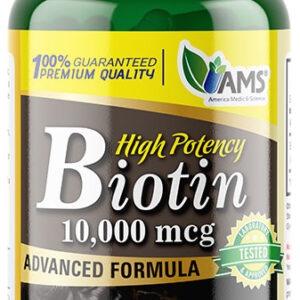 AMS Biotin 5000mcg – 60 Tablets مكمل غذائي