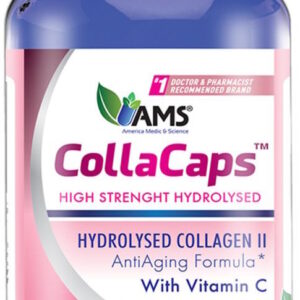 AMS Collacaps (hydrolyzed collagen) Coated Tablets – 60 Tablets مكمل غذائي
