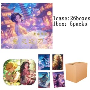 Qingwu Wenchuang Wholesales Demon Slayer Collection Cards Booster Box Wave1 Waifu Acrylic Kids Playing Toys Cards Tables Games