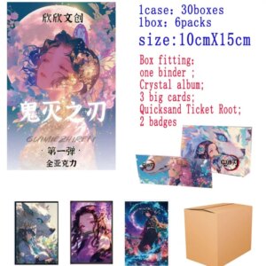 DouQu Wenchuang Wholesales Demon Slayer Collection Cards Booster Box Wave4 Midsummer Light Years Kids Playing Cards Tables Games