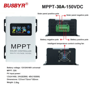 Solar Charge Controller MPPT 12V-48V Auto 30A 45A 60A 100A 150V LCD Touch For Lifepo4 Lithium GELLead Acid Home Solar Panel
