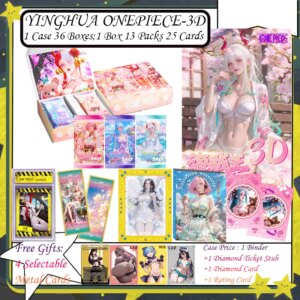 YINGHUA ONEPIECE-3D Cards Diamond Ticket Stub Anime Collectible Game with Nami & Luffy Figures Child Gift Toy for CCG ACG Fans