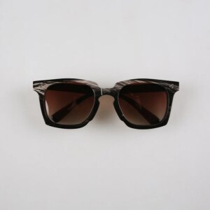 Men Sunglasses Women Square Vintage Retro Polarized Handmade Natural Horn Stripes Men Sunglass Fashion Glasses Eyeglasses