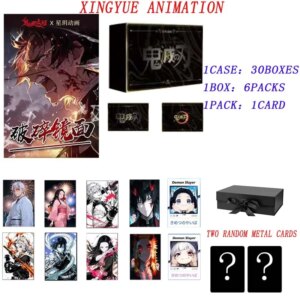 Xingyue Animation Wholesales Demon Slayer Collection Card Boster Box Wave1 Colored Paper Card Biander Kids Toys Playing Cards
