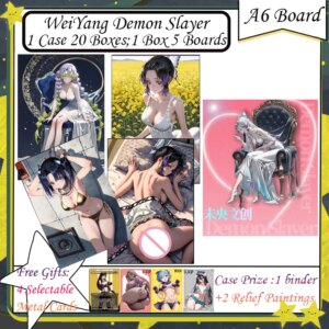 WeiYang Demon Slayer A6 Board Colored Paper Anime Kimetsu Yaiba Tanjirou Kamado Nezuko Card Kids Gift Demon Slayer Cards