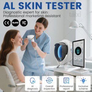 10 Spectrum 3D Magic AI Facial Test Mirror Wooden Lamp Acne Scanner Skin Detector Skin Analyzer Facial Tester Photo Machine