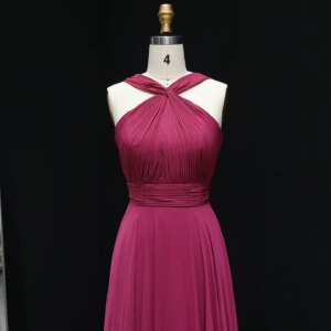 Sharon Said 2025 Simple Red Satin Halter Bridesmaid Dress High Quality Long Sheath Women Wedding Guest Gowns BS258 Customized