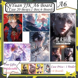 New QiYuan Jujutsu Kaisen Cards A6 Boards Gojo Satoru Nanami Hobby Collection Card Doujin Booster Box Kids Toys Gifts