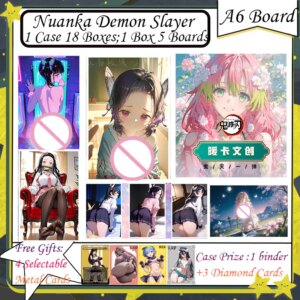 Anime Paper Cards Nuanka Demon Slayer A6 Colored Cards Mugen Train Tanjirou Kamado Nezuko Character Collection