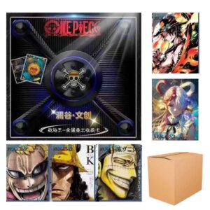 One Piece Collection Cards Wholesale Booster Box Langu Cultural Creation Luffy Metal Collection Card Holiday Gift Board Games