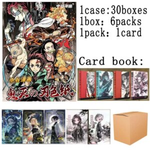 Zhonggu Comics Wholesales Demon Slayer Collection Card Boster Box Wave1 Colored Paper Kids Toys Playing Tables Cards
