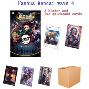Fanhua Wencai Wholesales Demon Slayer Collection Cards Booster Box Wave4 Colored Paper Kids Playing Cards Tables Games