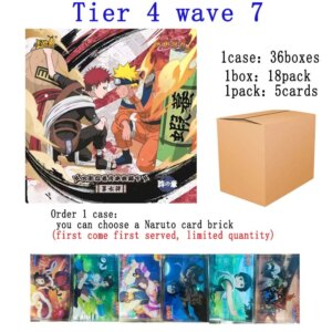 Kayou Naruto Collection Cards Booster Box Tier 4 Wave 7 Inheritance Collection Ccard Kids Toys Playing Cards Tables Games