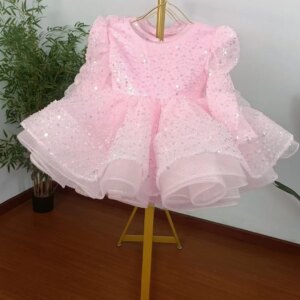Mvozein Flower Girl Dresses Puffy Girl Wedding Party Dress Girl Princess Dress Cute Baby Dresses Child Kid Dresses