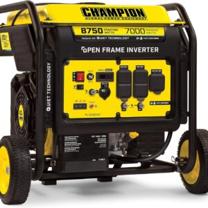 Champions Power Equipment 8750-Watt Electric Start Home Backup Portable Open Frame Inverter Generator with Quiet Technology
