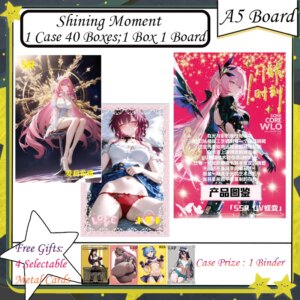 Shining Moment A5 Board New Goddess Story Card Anime Goddess Albedo Nezuko Rem Swimsuit Bikini Waifu Booster Box Habbies Gifts