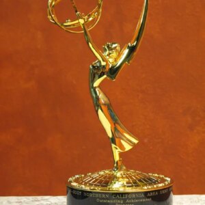 free print    28CM  Metal Emmy Trophy Factory Directly Sales Emmy trophy Academy Award of Merit Free DHL shipment Christmas gift