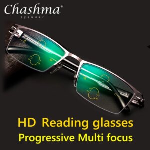 High-end Adjustable Visual Bifocal Progressive Reading Glasses Men Multifocal Glasses
