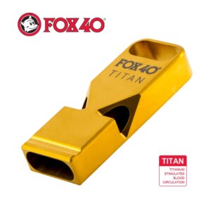 Canada Original Fox 40 TITAN Premium Dual Tone Titanium Whistle  in Pealess Whistle Technology Survival & emergency tool