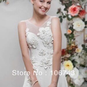 drop shipping 2025 new brides maid dresses high quality bride wedding Custom size hand flowers appliques pearls bridesmaid dress