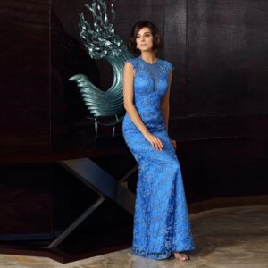 Royal Blue Mother Of The Bride Dresses A-line Cap Sleeves Appliques Plus Size Long Groom Mother Dresses For Weddings Customized